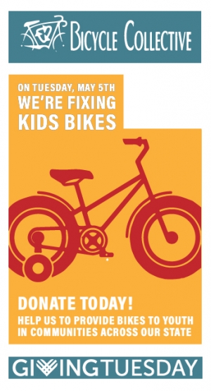 Giving Tuesday Now May 5 Fixing and Donating Kids Bikes