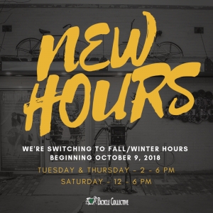 New Fall/Winter Hours